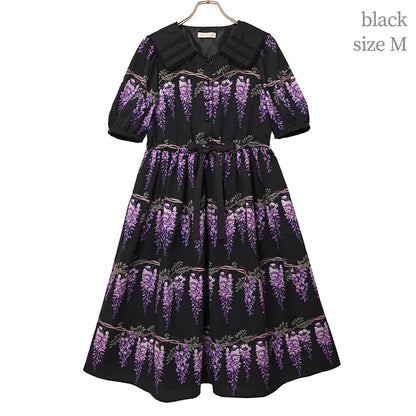 Wisteria flower sailor collar dress