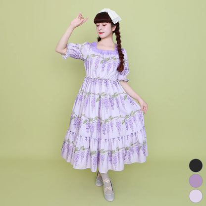 Wisteria Flower Tiered Dress