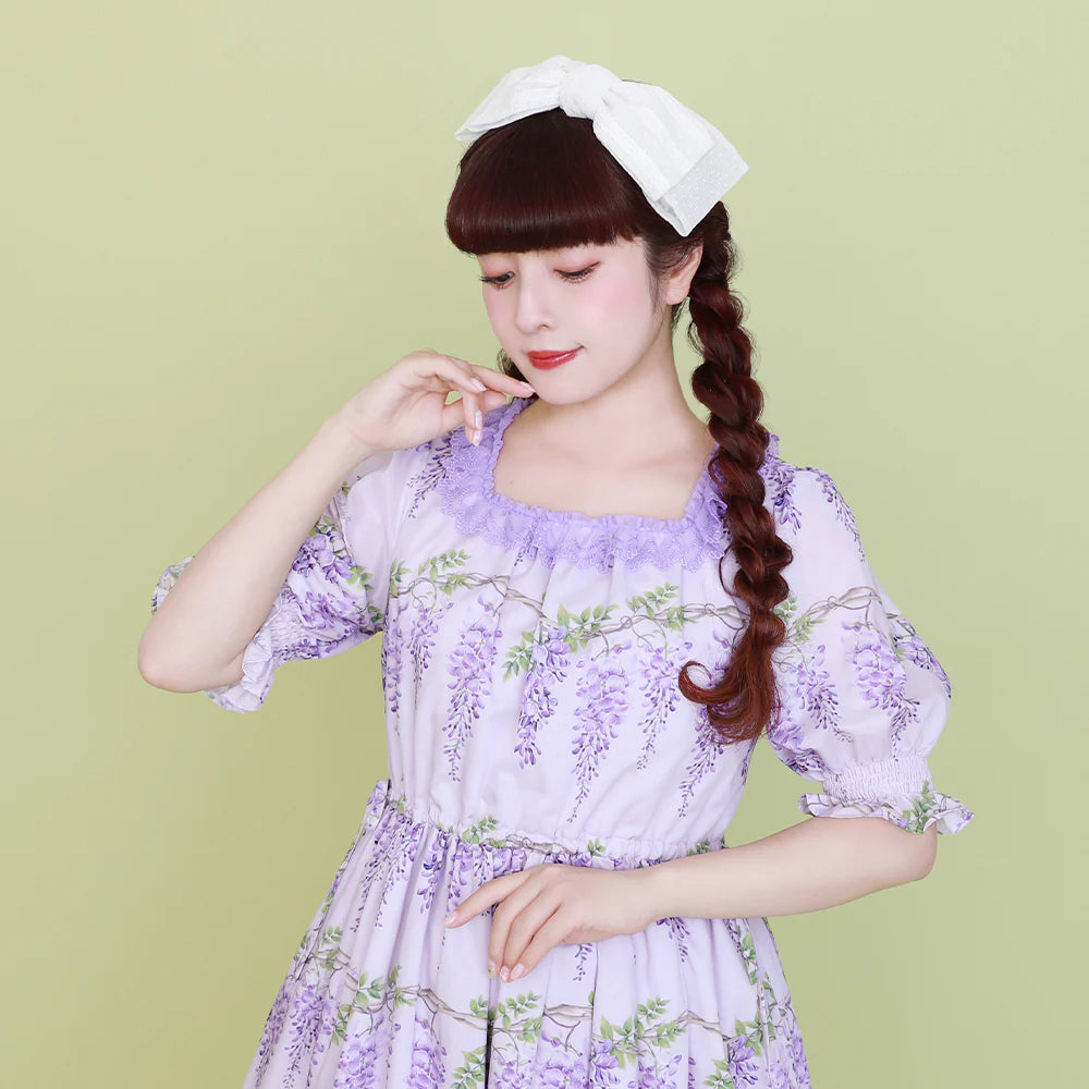 wisteria flower tiered dress