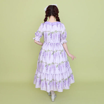 Wisteria Flower Tiered Dress