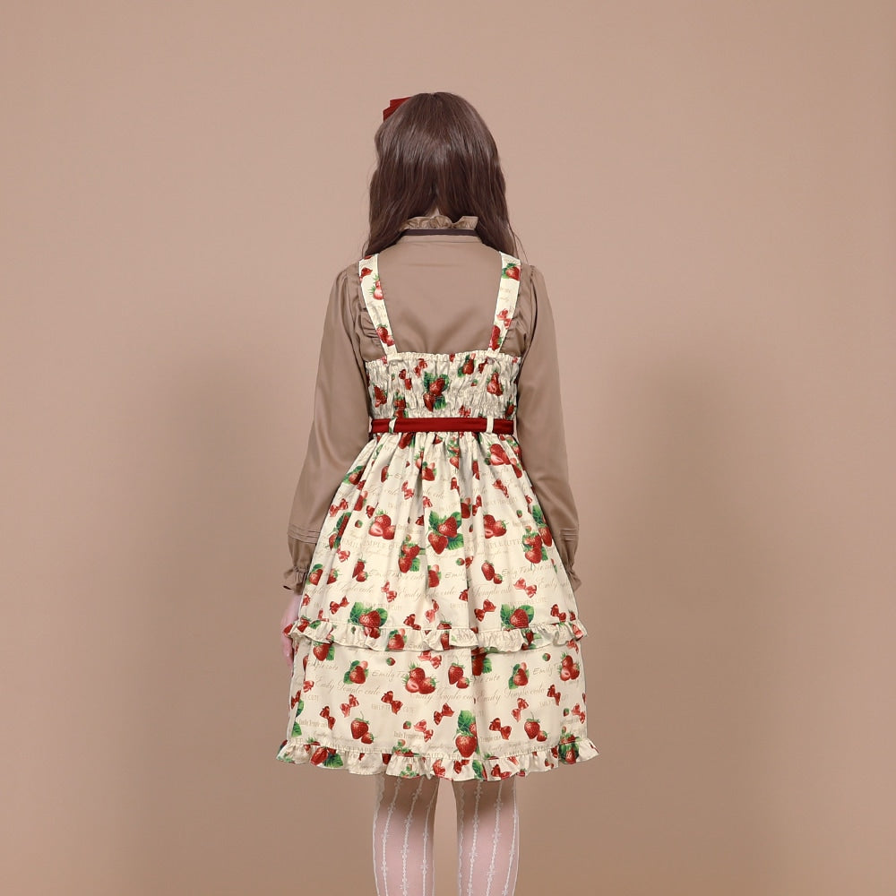 mellow strawberry sleeveless dress