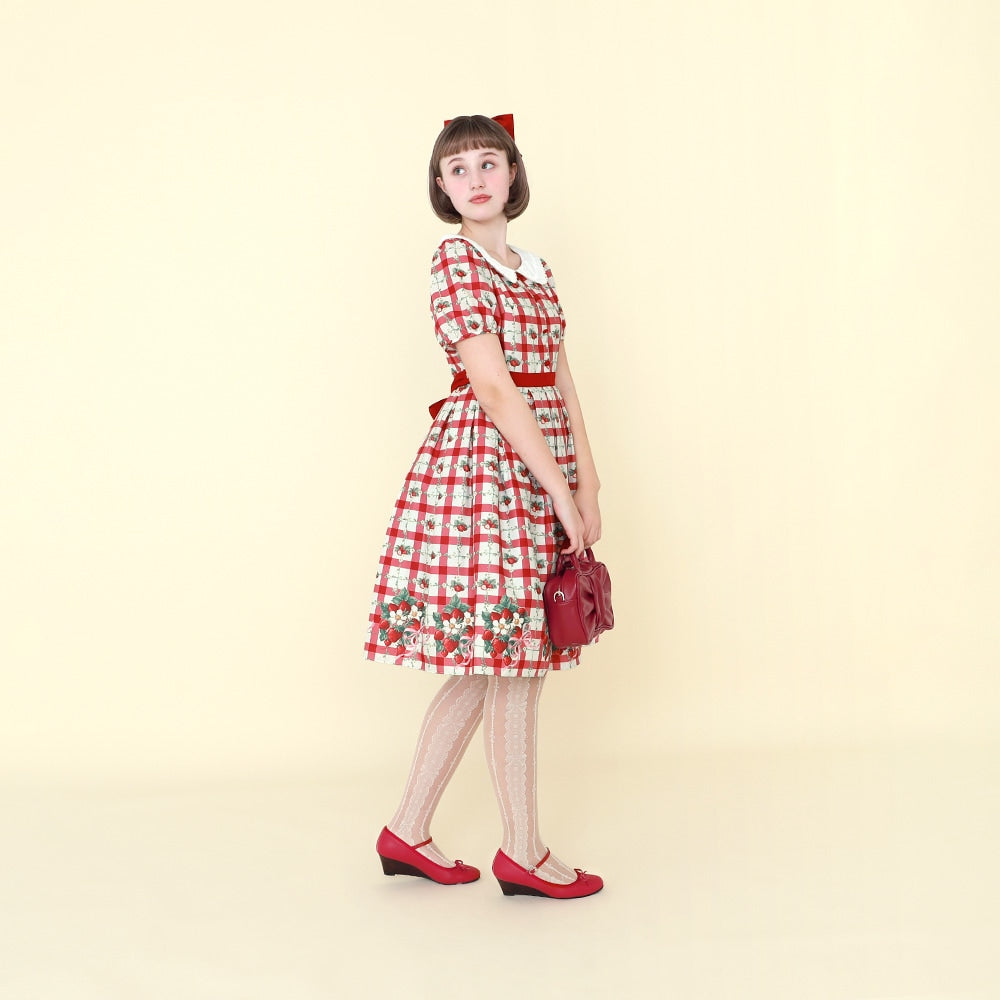 Strawberry Check Dress