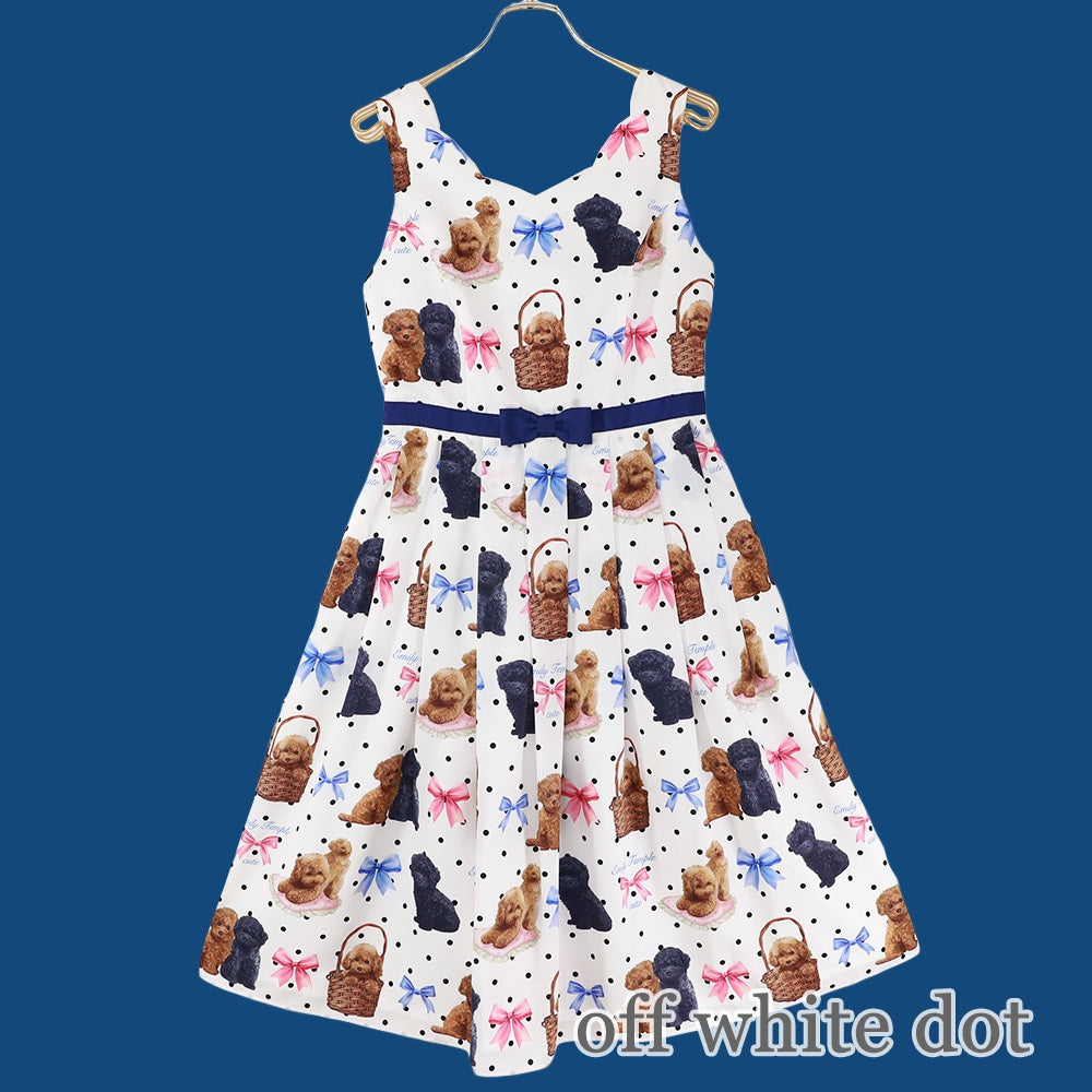 toy poodle sleeveless dress