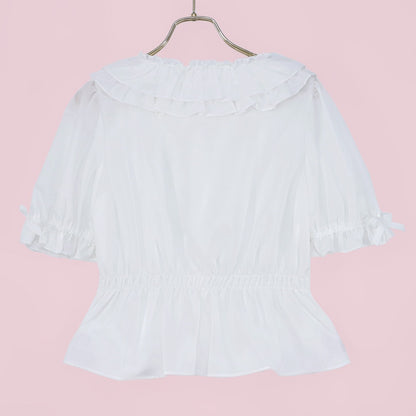 Frill Shirring Blouse