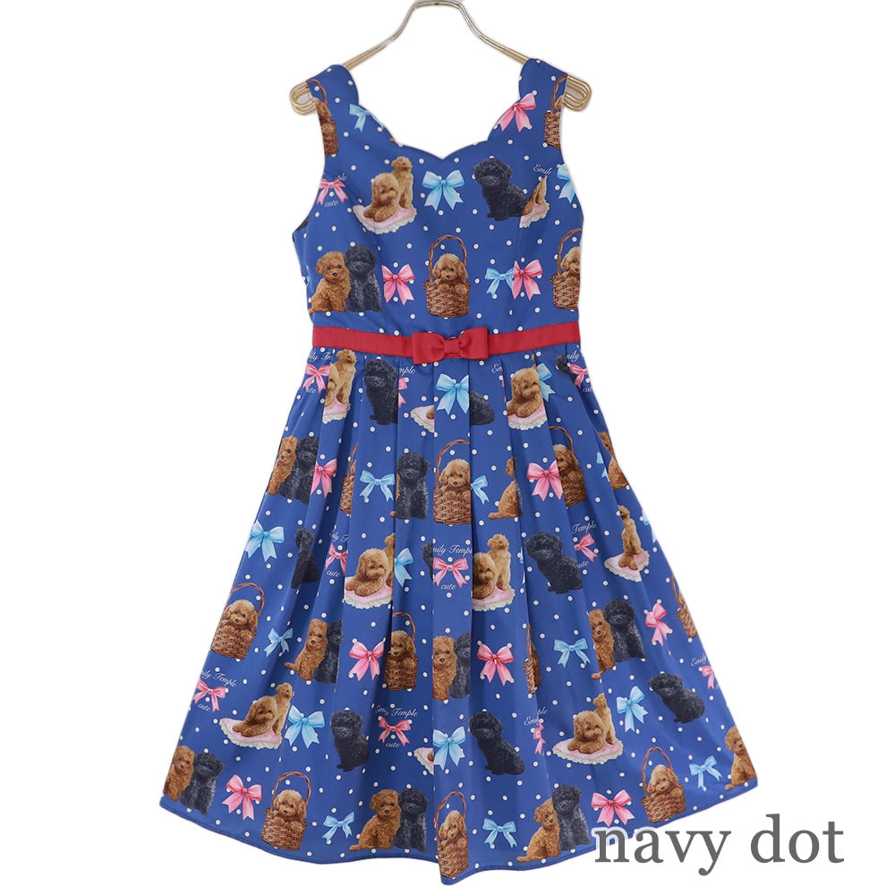 toy poodle sleeveless dress