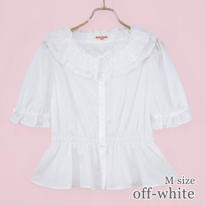 Frill Shirring Blouse