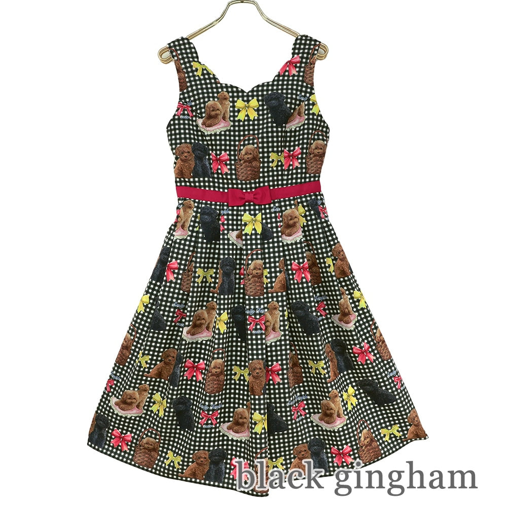 toy poodle sleeveless dress