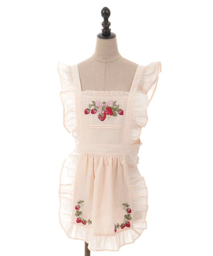 Classic Berry Embroidery Apron