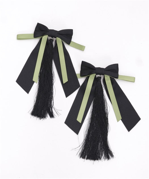 Tassel Ribbon Barrette Set