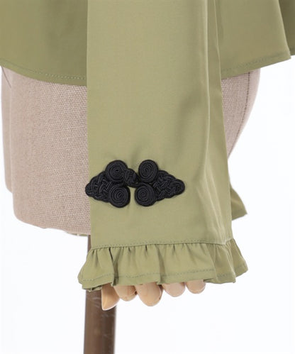 Chinese Button Blouse With Arm Covers