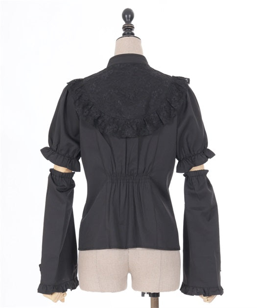 Chinese Button Blouse With Arm Covers