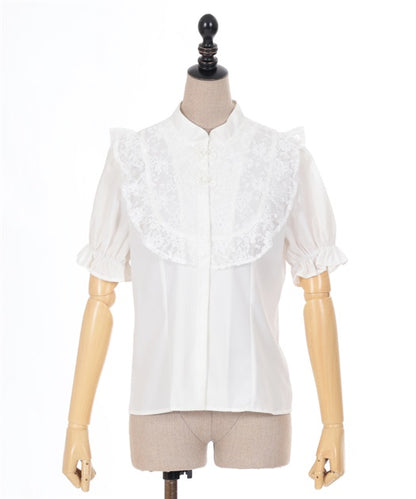 Chinese Button Blouse With Arm Covers