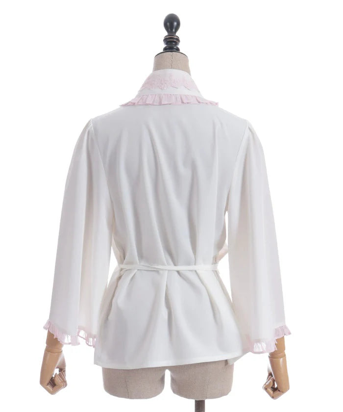 lace collar japanese style blouse