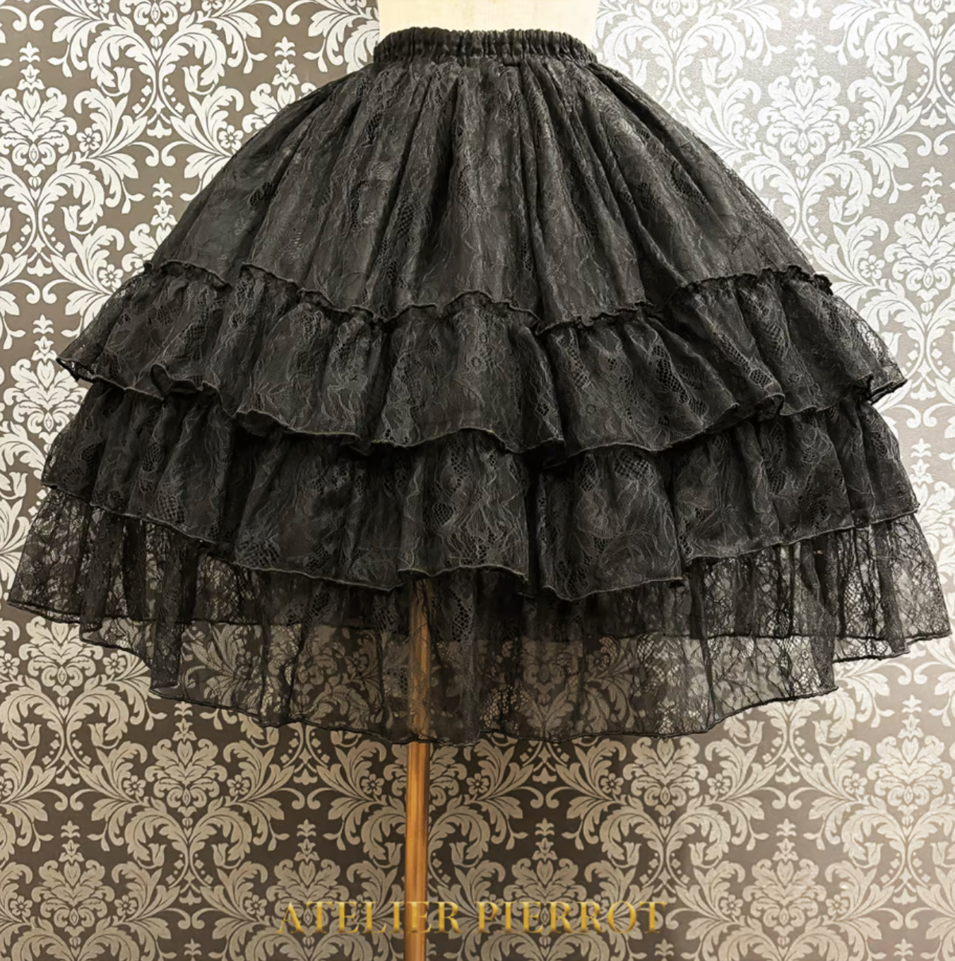 Ruffle Chiffon Skirt -Lace-