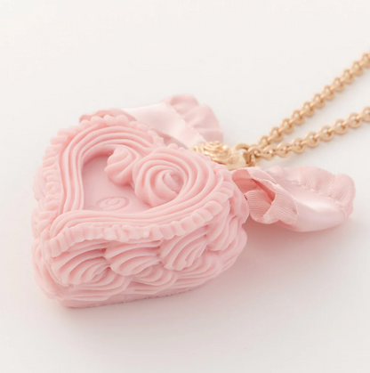 Sweet Dreamy Strawberry Cake Necklace