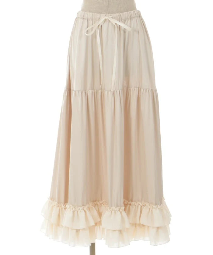 long ruffle petticoat