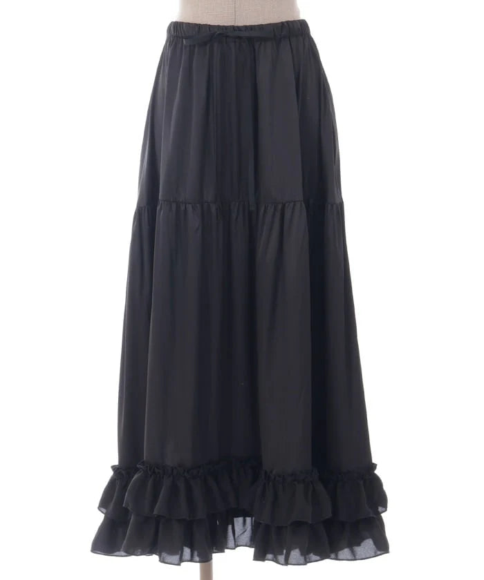 long frill pettiskirt black