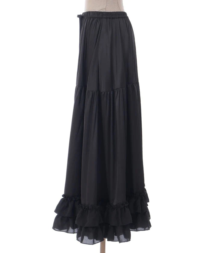 long frill pettiskirt black