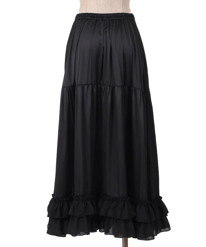 long frill pettiskirt black