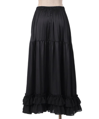 Long Frill Pettiskirt black