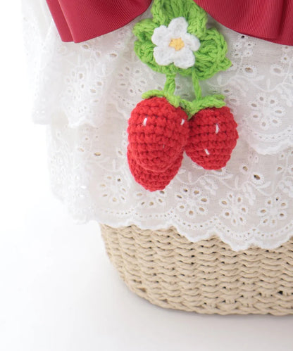 Strawberry Amigurumi Basket Bag