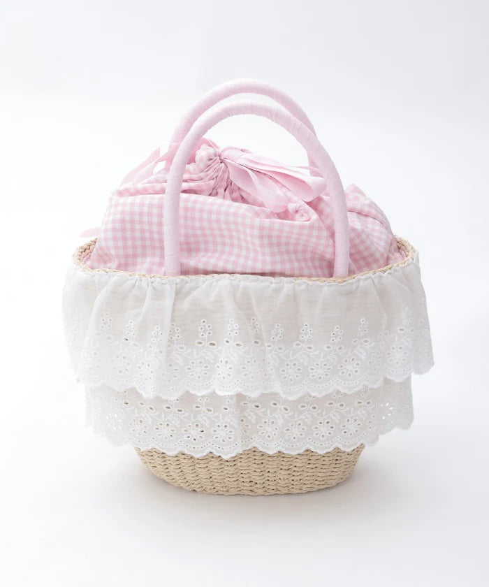 strawberry amigurumi basket bag