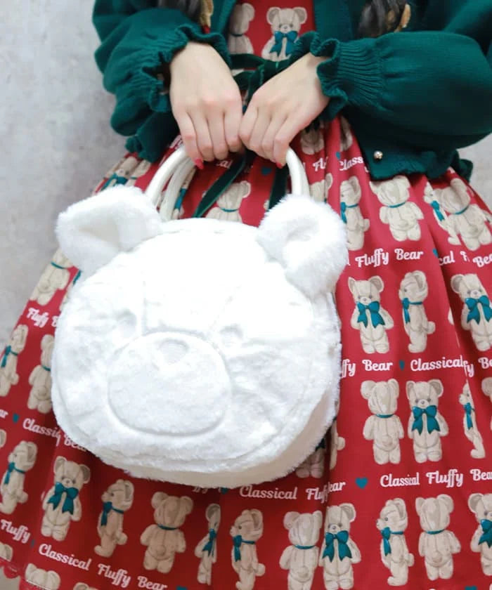 fluffy bear bag