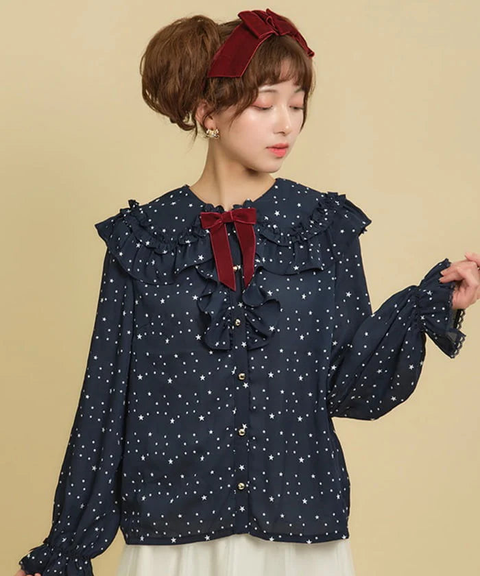 star print blouse