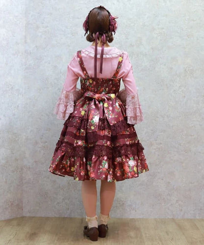 Antique Rose Pattern Jumperskirt