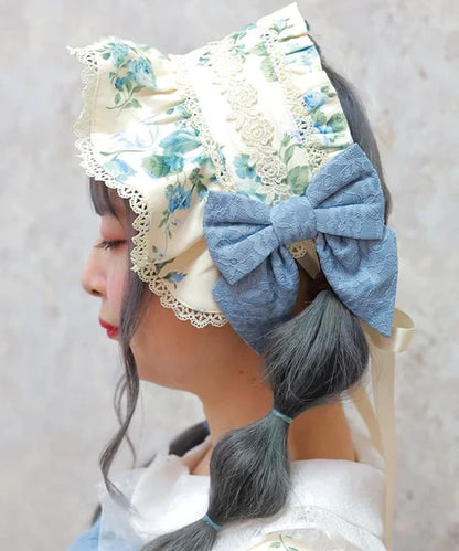 Antique Rose Pattern Half Bonnet