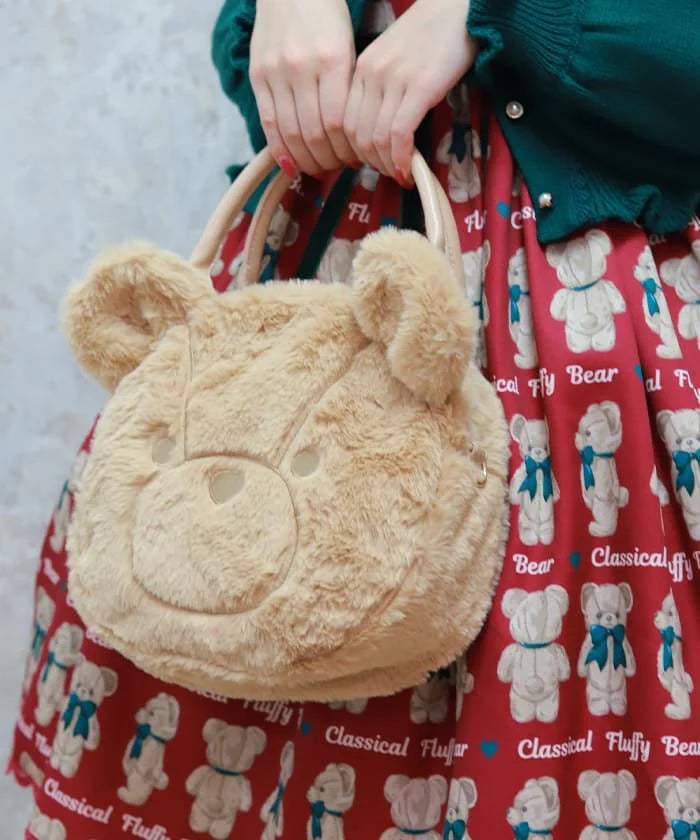 fluffy bear bag