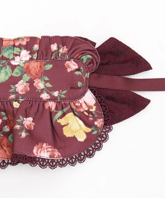 Antique Rose Pattern Half Bonnet