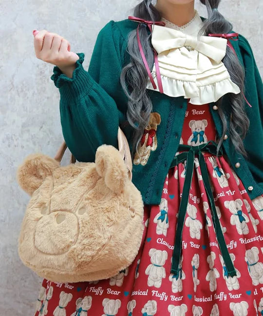 fluffy bear bag