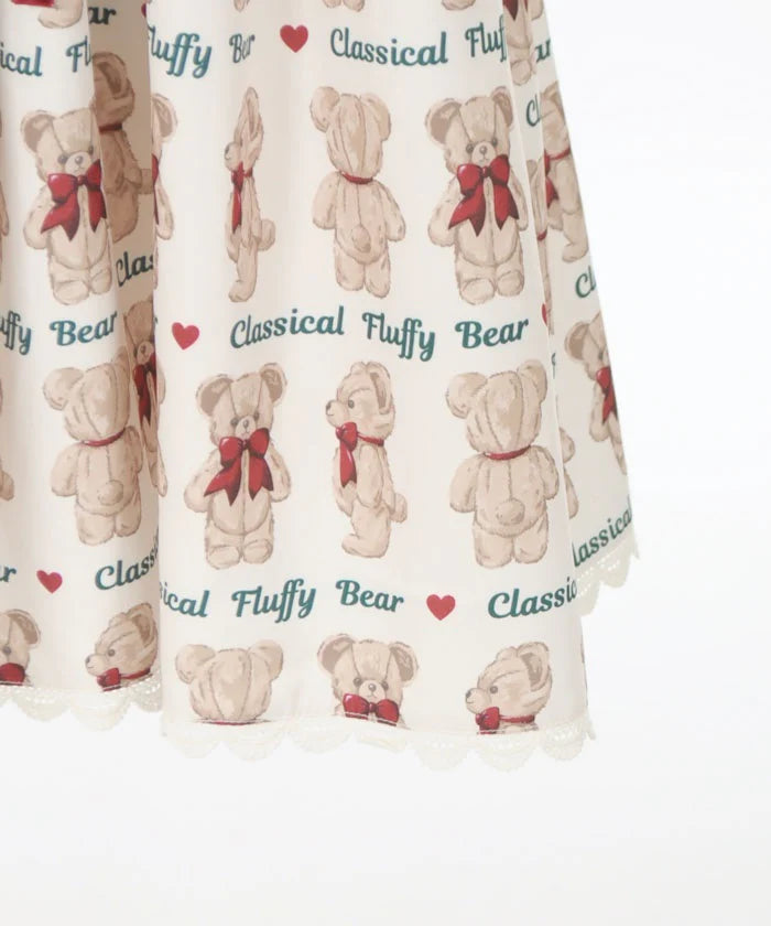 fluffy bear jumper skirt