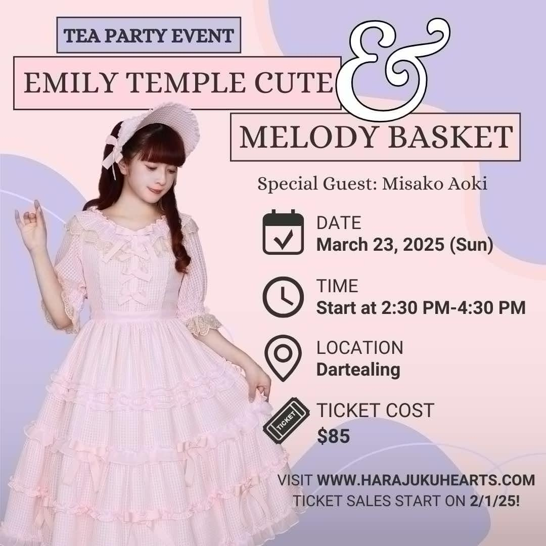 emily temple cute and melody basket spring tea party ticket