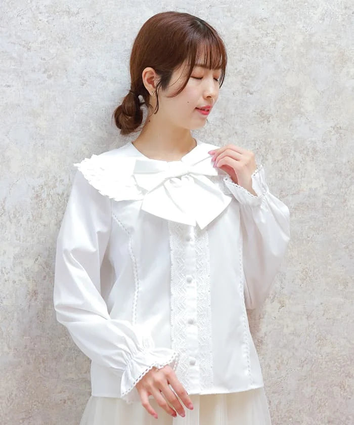 flat collar blouse