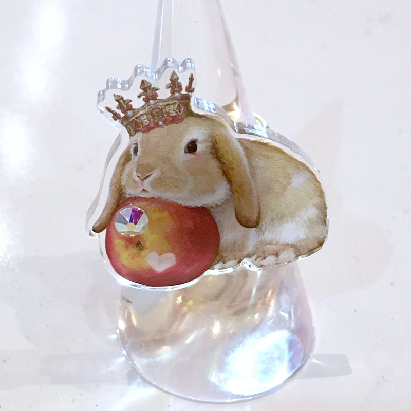 Dolled Up Ring - Apple Bunny